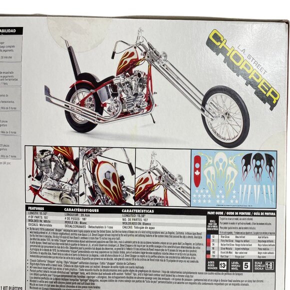 L.A. Street Chopper Motorcycle Revell 1/8 Model Kit NEW - Picture 5 of 8